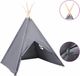 vidaXL Tipi pour enfants avec sac 120x120x150 cm peachskin gris