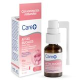 Care Plus Spray buccal avec 0,05% hyaluronate de sodium et extraits naturels. Soulage, protège et apaise les ulcères aphteux, les plaies et les blessures buccales, plus de 10 heures de durée de combustion, 15 ml