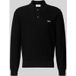 Lacoste Polo en maille coupe classique noir, Uni