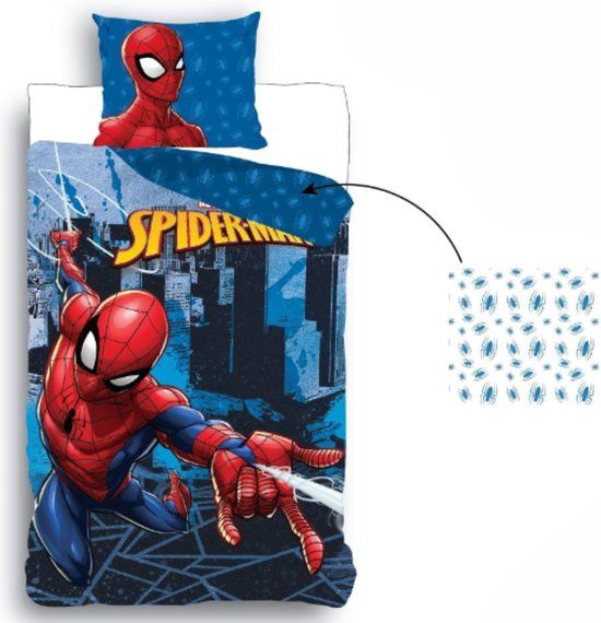 4KidsOnly Spiderman Dekbedovertrek - 135 x 200 CM