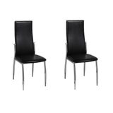VidaXL Eetkamerstoelen 2 stuks Kunstleer Zwart