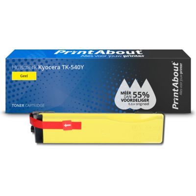 PrintAbout Huismerk Kyocera TK-540Y Toner Geel - Compatibel - Geel - 4500 pagina's