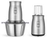 Hachoir 2-en-1, 500 W, 2 vitesses, bol en acier inoxydable de 2 litres