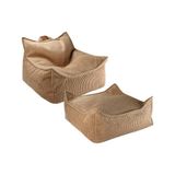Wigiwama Toffee Zitzak en Voetenbank Set