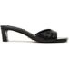 Steve Madden Hints Mules Cuir Noir Crinkle