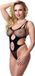 Amorable - Transparante Body Met uitsparingen En visnet accenten - Zwart