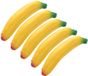 Merkloos / Sans marque Puckator Nederland Stressbal banaan - 4x - foam - 17 cm - antistress - uitrekbare banaan - tot 24 cm - ontstressen
