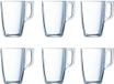 Luminarc Mokkenset (6 stuks) 32 cl Glas Zwart