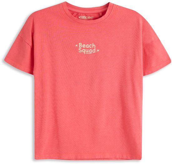 4PRESIDENT T-shirt meisjes - Mid red fluor - Maat 92