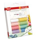 Gütermann creativ Naaigarenset met 8 spoelen allenaaier 100 m in pastelkleuren + een zoommaat