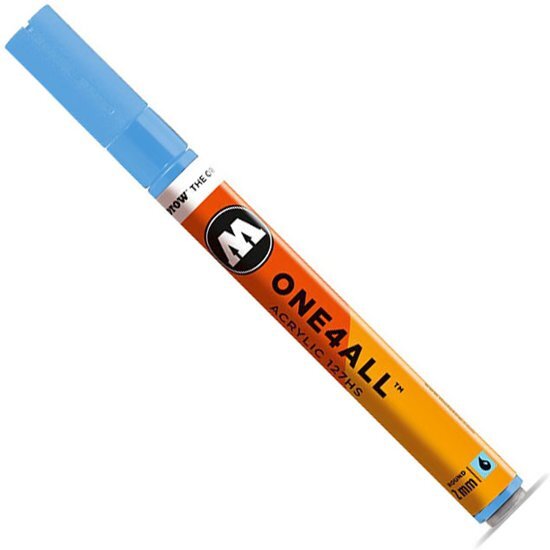 Molotow ONE4ALL 2mm Acryl Marker - Pastel Blauw - Geschikt voor vele oppervlaktes zoals canvas hout steen keramiek plastic glas papier leer..