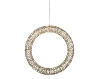 Lumineo Warm wit 1800 Micro-LED verlichte krans frame wit zilver dia 116 cm
