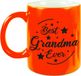 Bellatio Decorations Shoppartners Bv Best Grandma Ever cadeau mok / beker - neon oranje - 330 ml - verjaardag / bedankje - mok voor oma