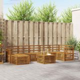vidaXL Hoek loungeset 6 zitplaatsen Naturel Acacia Hout