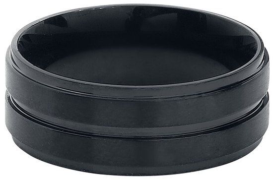 etNox Basic Double Black Heren Ring - zwart