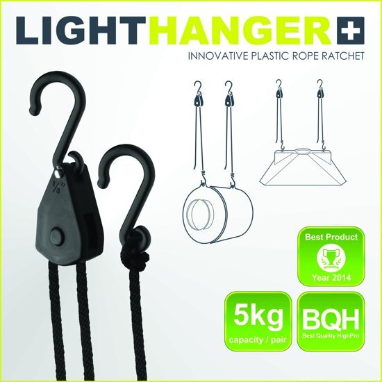 Garden High Pro LIGHTHANGER Rope Ratchet - Plastic 5kg hanging capacity/pair