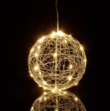 Merkloos Relaxdays led lichtbol - kerst - Ø 15 cm - op batterijen