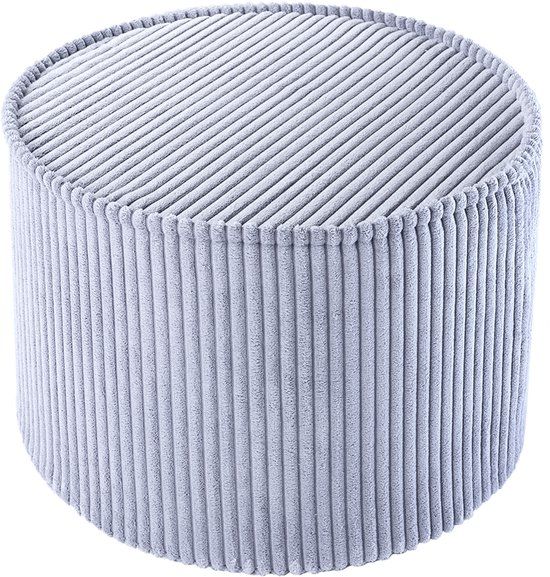 Wigiwama Corduroy Pouffe / Poef - Ø40x25cm - Blueberry Blue