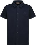 Vingino Jongens Blouse Lanoi Salute Katoen/Polyester Korte Mouw Klassieke Kraag Effen Donkerblauw - Maat 128