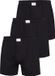 Phil & Co Wijde Boxershorts Jersey Stretch Effen Zwart 3-Pack - Maat L