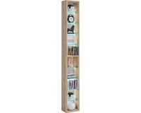 VCM Houten CD DVD plank Boekenkast Opbergmeubel Decoratieve plank Glas Rasato XL