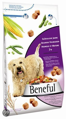 BENEFUL Gelukkig Volwassen 7+ - met Kip, Groenten & Vitaminen - Hondenvoer - 3 kg