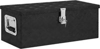 vidaXL Boîte de rangement - 70x31x27 cm - Aluminium - Noir