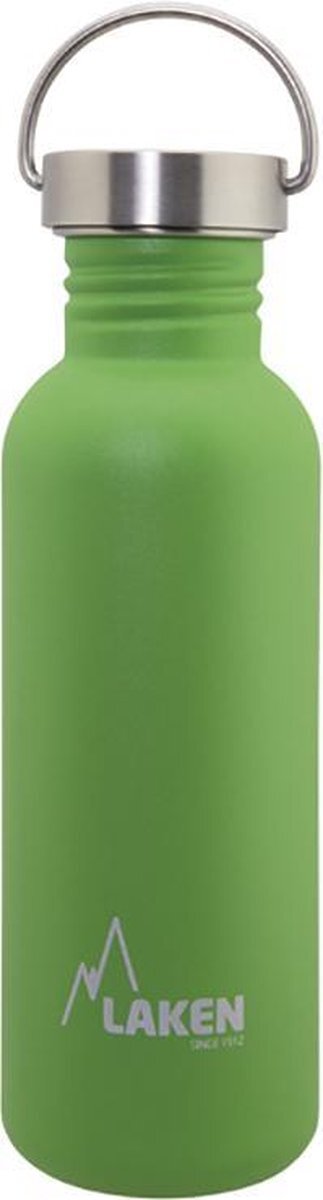 Laken RVS fles Basic Steel Bottle 750ml S/S Cap - Groen groen