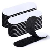Blendura Zelfklevende haak en lus tape, 20 stuks 3 x 9,9 cm dubbelzijdige kleverige strip tapes zware herbruikbare muurbevestigingstape