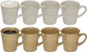 Secret de gourmet Koffiemokken - 8x stuks - 200 ml - kleuren gemixt