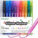 Ohuhu Marqueurs métalliques pailletés - set de 12