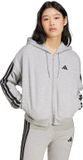 Adidas Sportswear Essentials 3-Stripes French Terry Ritshoodie - Dames - Grijs
