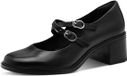 Tamaris Femme Escarpins 1-22411-45 Noir Cuir Talon Bloc 5-7cm Taille 38 EU