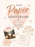 Our Paper Anniversary: A First Wedding Anniversary Gift for Husband or Wife – Guided Photo Album, Memory Book and Keepsake Journal for Our Love Story