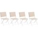 Hespéride - Set van 4 tuinstoelen, inklapbaar, Axant, linnen en wit