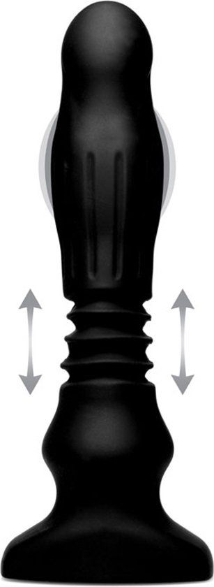 Thunderplug Rotating Anal Vibrator - Black - Waterproof - 12.7cm
