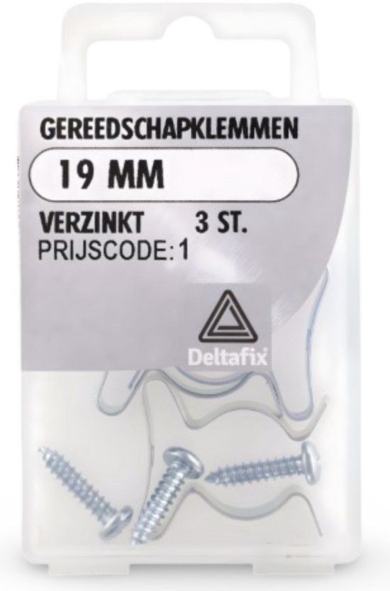 Deltafix Gereedschapklemmen 19mm vz 3st