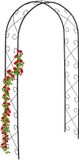 Merkloos Relaxdays Rozenboog metaal - 230 cm - klimplanten - zwart