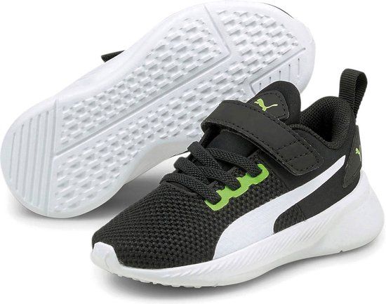 PUMA Flyer Runner V Inf Sneakers Unisex Maat 23 - Zwart/Wit/Groen