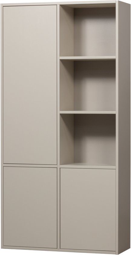 WOOOD Meggy Opbergkast Links - Grenen hout - Dust/Grijs - 215x108x40