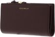 COCCINELLE Leren portemonnee Pansy Wallet Grained Leather Berry donkerpaars