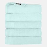 The One Towelling Badhanddoek - 70x140 cm - 5 stuks - Hotelkwaliteit - 450 g/m² - 100% Gekamd katoen - Mint