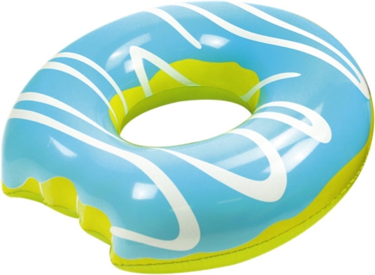 didak pool Opblaasbare Mega Blauwe Donut 108 Cm - Opblaasfiguur