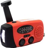 Denver SCR2005 Noodradio - Powerbank Zonneenergie - FM Radio - Zaklamp - Opwindbaar - SOS Knop