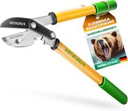 Merkloos Robust SK5 Steel Secateurs with Metal Anvil & Non-Slip Layer 60mm Blade Length 470mm Total Length Ergonomic Non-Slip Handles - Grizzly Lopper