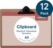 Europel Klembord - Hout - A3 Liggend - 12 stuks