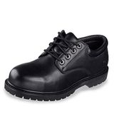 Skechers Heren Werkschoenen S1 - Zwart - Maat 44 - Leer - Composiet Neus - Memory Foam