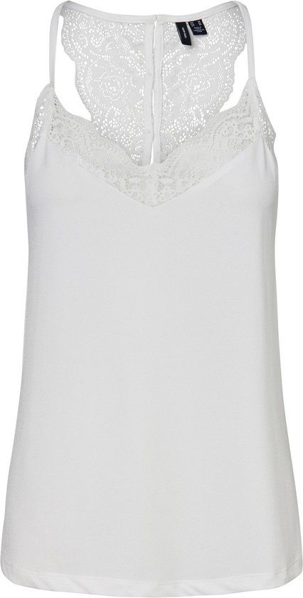 Vero Moda Vmana S/l Lace Top Noos - Snow White - Women's M