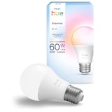Philips Hue Essential Smart LED A60 lamp, White and Color Ambiance, E27, 8W, 2200-6500K, 806lm, Dimmable, 1-pack