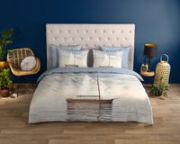 Good Morning dekbedovertrek maritiem/ zeilboot - 1 persoons 140x200/220 cm - Blauw - 100% Katoen renforcé